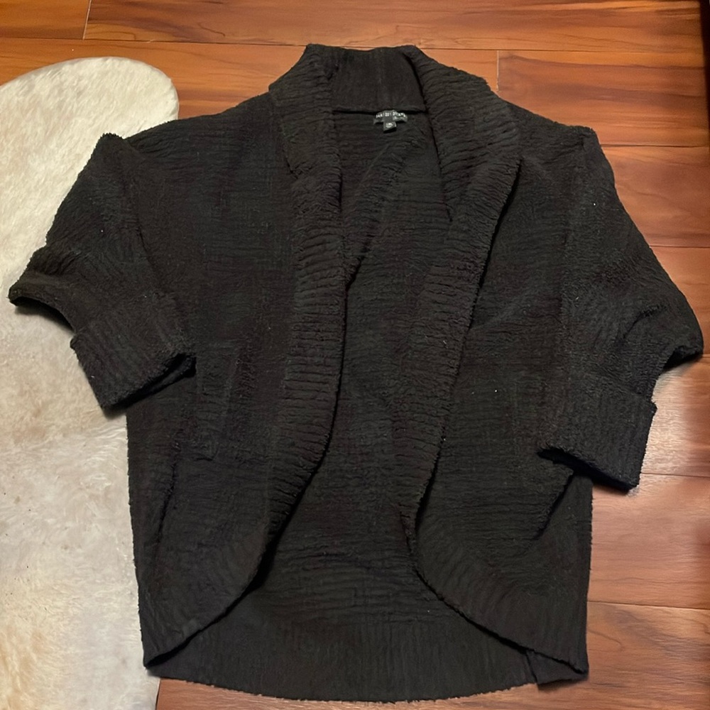 Barefoot Dreams Charcoal Open-Front Cardigan